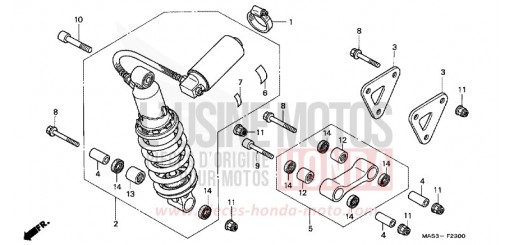 COUSSIN ARRIERE CBR900RRW de 1998
